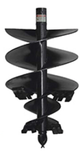Haugen 10749 48"-24" Tree Auger Bit with 17 hardened teeth, designed for heavy-duty soil drilling applications. Haugen 10749 48"-24" Tree Auger Bit with 17 hardened teeth, designed for heavy-duty soil drilling applications.