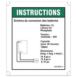 Genie Lift Part # 1327704FRGT | DECAL, INSTRUCT, BATTERY CONNECT, LITHIUM (ACE), EA