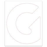 Genie Lift Part # 1330672GT | DECAL, COSMETIC, G, GTH-636, WHITE, 159 X 384 MM, EA