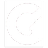Genie Lift Part # 1334602GT | DECAL, COSMETIC, G, GTH-1056, WHITE, 231 X 503 MM, EA