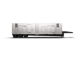 Side-profile view of the generator set displaying its rugged steel ISO container construction, designed for durability, weather protection, and high-capacity operation.