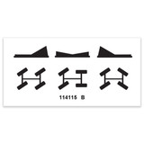 Genie Lift Part # 114115GT - DECAL,STEERING SELECTOR, EA