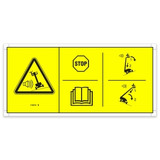 Genie Lift Part # 114473GT - DECAL,DANGER,TIPOVER,TILT,SYM, EA