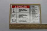 Genie Lift Part # 133177GT - DECAL,DANGER/LABEL,TIRE SPECS, EA