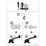 Genie Lift Part # 133413GT - DECAL,EMERGENCY LOWERING, EA