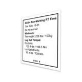 Genie Lift Part # 227832GT - DECAL,NOTICE,TIRE,SPECS, EA