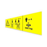 Genie Lift Part # 230809GT - DECAL,NOTICE,MAX CAP GS2669, EA