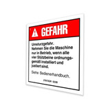 Genie Lift Part # 27872GRGT - DECAL, TIP OVER HAZARD, EA