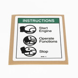 Genie Lift Part # 28165GT - DECAL,INSTRUCT,FOOTSWITCH OPER, EA