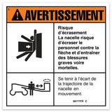 Genie Lift Part # 28177FRGT - DECAL,WARN,CRUSH HAZARD PLAT, EA