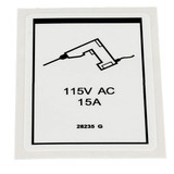 Genie Lift Part # 28235GT - DECAL, POWER TO PLATFORM 115V**, EA