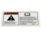 Genie Lift Part # 28236GT - DECAL,WARN,IMPROPER OPERATION, EA
