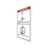 Genie Lift Part # 31070GT - DECAL,DANGER,TIP-OVER HAZARD, EA