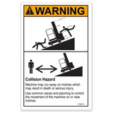 Genie Lift Part # 31245GT - DECAL,WARNING,COLLISION HAZARD, EA