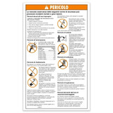 Genie Lift Part # 32700ITGT - DECAL,DANGER,GEN SAFETY RULES, EA