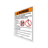 Genie Lift Part # 32718GT - DECAL,WARNING FLAT FORK SAFETY, EA