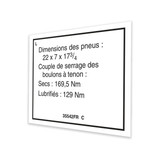 Genie Lift Part # 35542FRGT - DECAL,NOTICE,LUG NUT TORQUE, EA