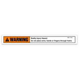 Genie Lift Part # 35567GT - DECAL, WARNING, INJURY HAZARD, EA