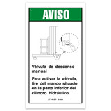 Genie Lift Part # 37141SPGT - DECAL, NOTICE, MANUAL LOWERING, EA