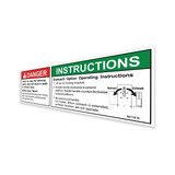 Genie Lift Part # 38116GT - DECAL,DANGER,OUTRCH SAFE/SETUP, EA