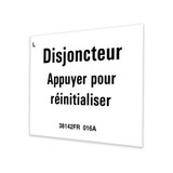 Genie Lift Part # 38142FRGT - DECAL, LABEL, CIRCUIT BREAKER, EA