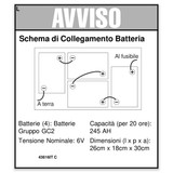 Genie Lift Part # 43616ITGT - DECAL, NOTICE, BATTERY CONNECT, IT, EA