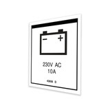 Genie Lift Part # 43658GT - DECAL, LABEL, PWR TO CHARGER 230 EU, EA