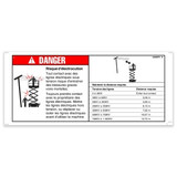 Genie Lift Part # 43696FRGT - DECAL,DANGER,ELEC HAZARD, GS, EA