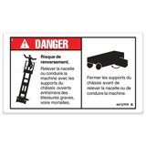 Genie Lift Part # 44737FRGT - DECAL, DANGER-TIP-OVR,TRAYS, EA