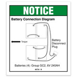 Genie Lift Part # 48734GT - DECAL,NOTICE,BATTERY CONNECT, EA