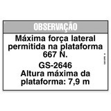 Genie Lift Part # 52610PBGT - DECAL, NOTICE, SIDE FRC, 2646ANSI,, EA