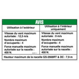 Genie Lift Part # 52674FRGT - DECAL,NOTICE,SIDE FRC,2668CE, EA