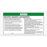 Genie Lift Part # 52787ITGT - DECAL, NOTICE, CHARGER INSTRUC, EA