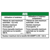 Genie Lift Part # 52803FRGT - DECAL,NOTICE,SIDE FRC,3268CE, EA