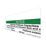 Genie Lift Part # 82280GT - DECAL,NOTICE,MX CP,GS43 1DK OR, EA