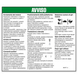 Genie Lift Part # 82317ITGT - DECAL,NOTICE,OPERATING INST., EA