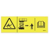 Genie Lift Part # 82562GT - DECAL, SYMBOL - CRUSHING HAZARD, EA