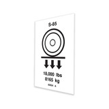 Genie Lift Part # 82624GT - DECAL,LABEL,WHEEL LOAD S85, EA