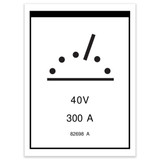 Genie Lift Part # 82698GT - DECAL,LABEL,WELDER VOLTAGE,40V, EA
