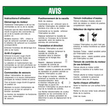 Genie Lift Part # 82763FRGT - DECAL,NOTICE,OPERATING INST.IC, EA