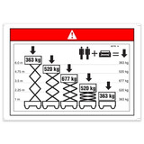 Genie Lift Part # 82778GT - DECAL,DANGER,MAXCAP CE GS2032*, EA