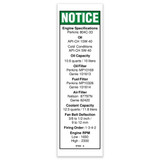 Genie Lift Part # 97525GT - DECAL,ENGINE SPEC,PERKINS***, EA