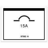 Genie Lift Part # 97563GT - DECAL,LABEL,CIRCUIT BREAKER,AC, EA