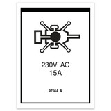 Genie Lift Part # 97564GT - DECAL,LABEL,AC POWER CORD, EA