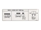 JLG Part # 1705020 | DECAL,CAP(2250LB-1020KG)(EXT), EA