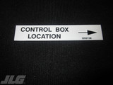 JLG Part # 3252136 | NAMEPLATE, CONT. BOX LOCATION, EA