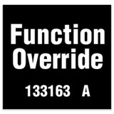 Genie Lift Part # 133163GT - DECAL,FUNCTION OVERRIDE, EA