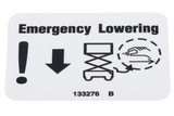 Genie Lift Part # 133276GT - DECAL,EMERGENCY LOWERING, EA