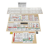 Genie Lift Part # 160859GT - DECAL KIT,2632,COMP,WORD,ANSI, EA