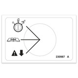 Genie Lift Part # 230987GT - DECAL,SERVICE RECOVERY SWITCH, EA